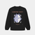ALGORITHMIC DIVINITY oversized sweatshirt featuring a split human and algorithmic face graphic