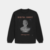DIGITAL GHOST oversized 400 GSM Heavyweight sweatshirt featuring a glitch-inspired ghost graphic