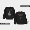 Front and Back of Black DIGITAL GHOST oversized sweatshirt from the STREETANZA SIGNALS NOISE collection