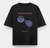 Black oversized T-shirt featuring Synthetic Instinct human and AI brain graphic