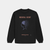 Front of NEURAL DEBT oversized sweatshirt featuring a human profile transitioning into neural circuitry
